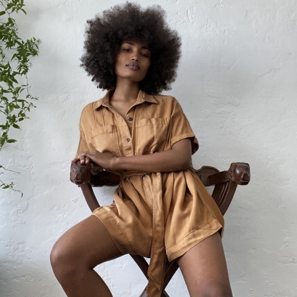 Urban Outfitters Tan Jumpsuit